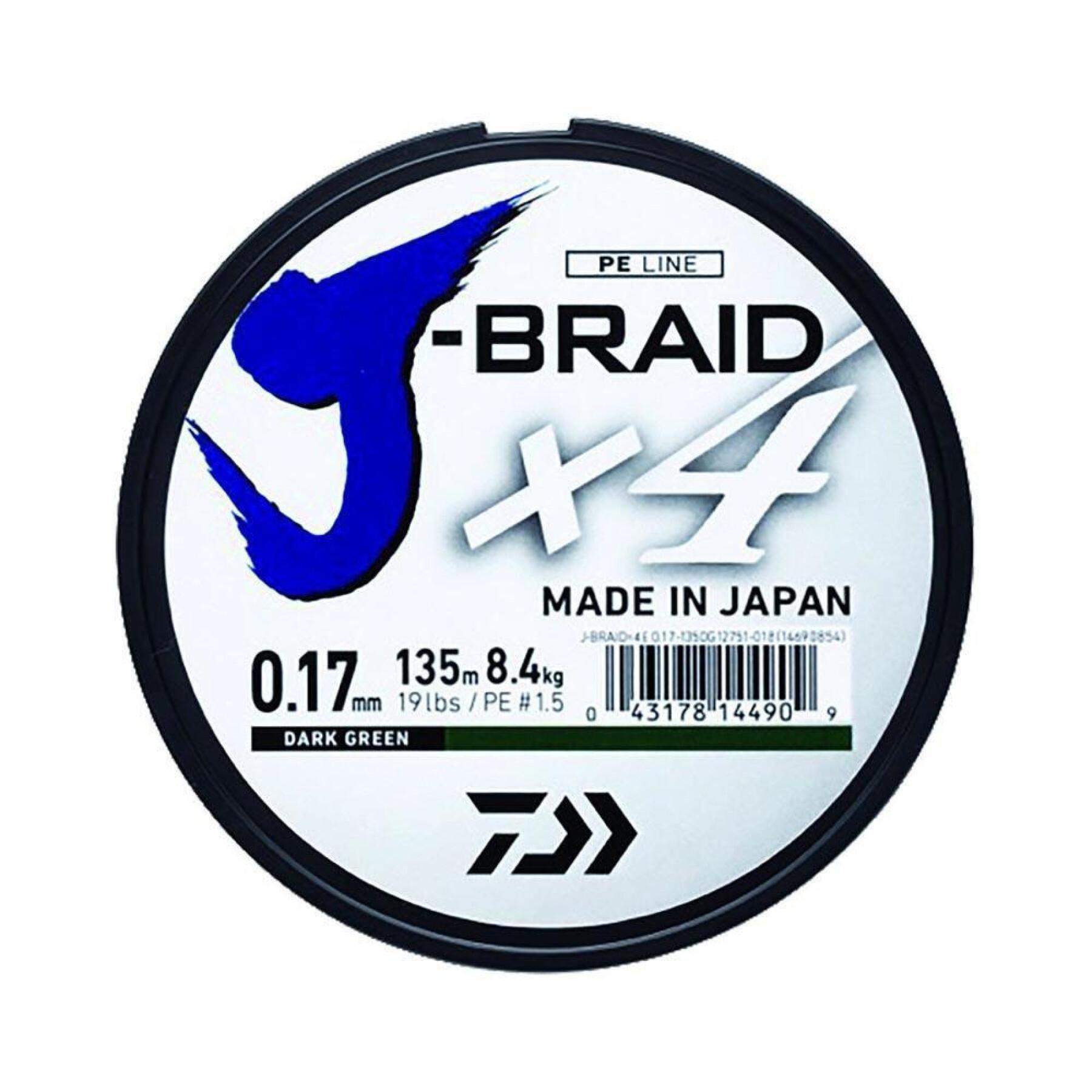 Trança Daiwa J-Braid 4B 21/100 mC