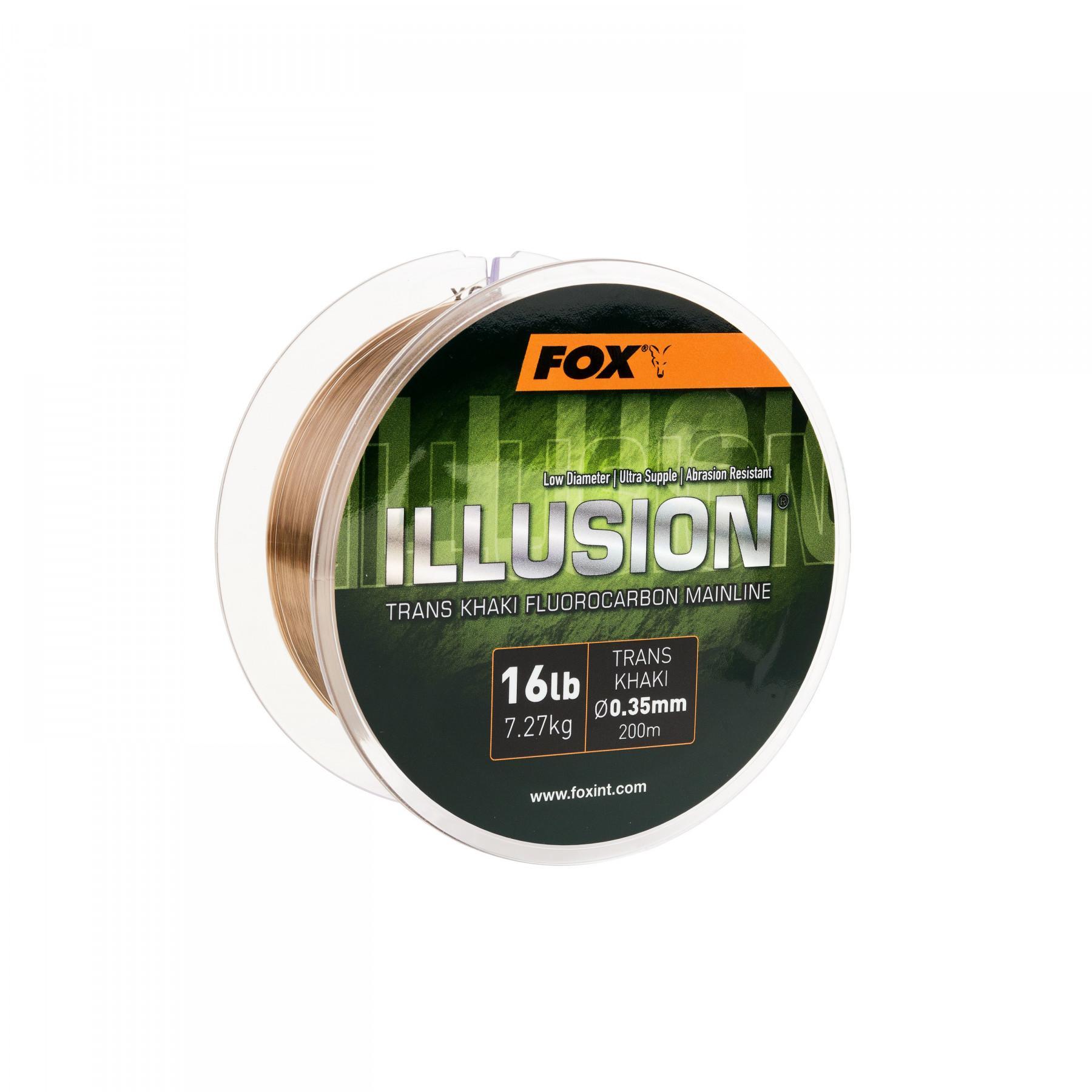 Fio de fluorocarbono Fox Illusion 16lb/0.35mm