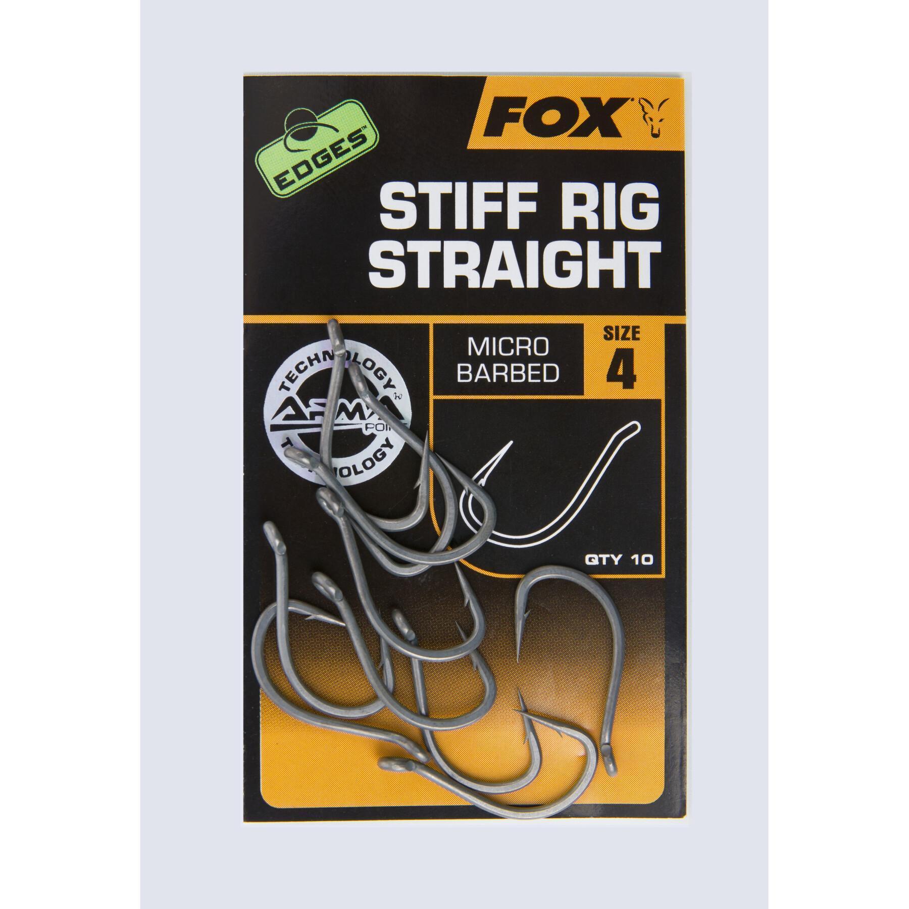 Gancho Fox Stiff Rig Straight Edges taille 4