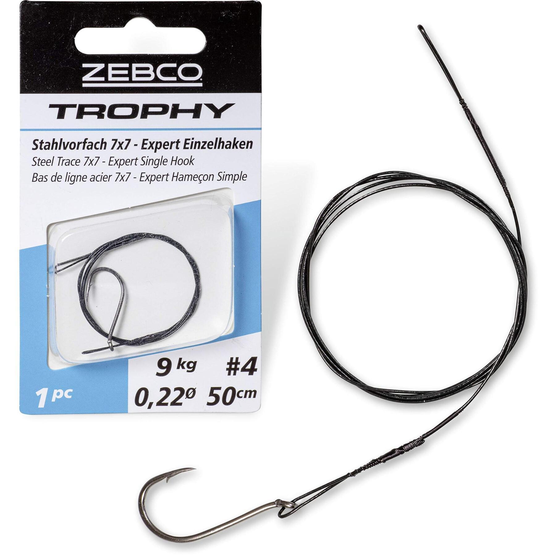 Anzol único de aço Zebco Trophy Trace 7x7 - Expert