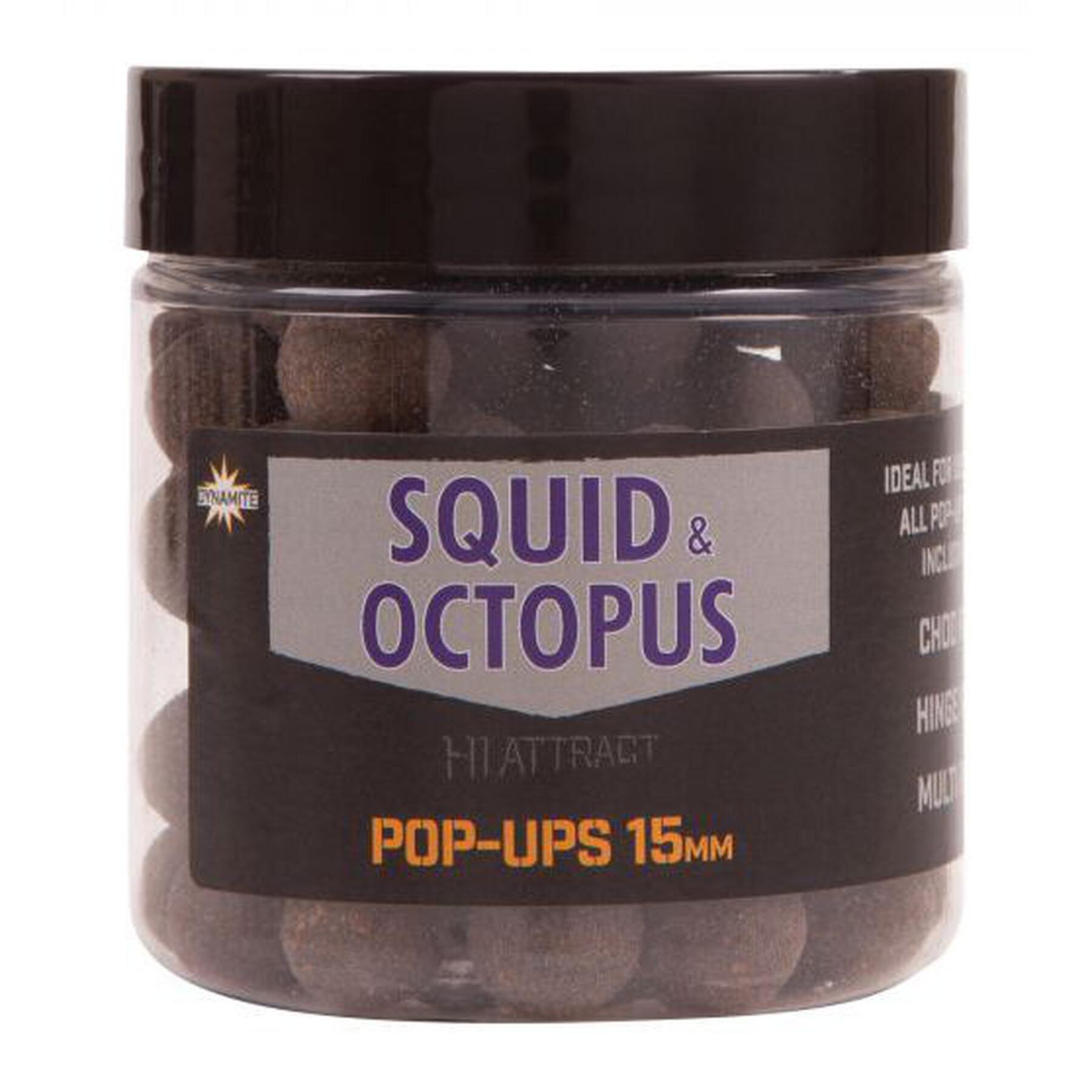 Fervedores flutuantes Dynamite Baits pop-ups squid & octopus 15 mm