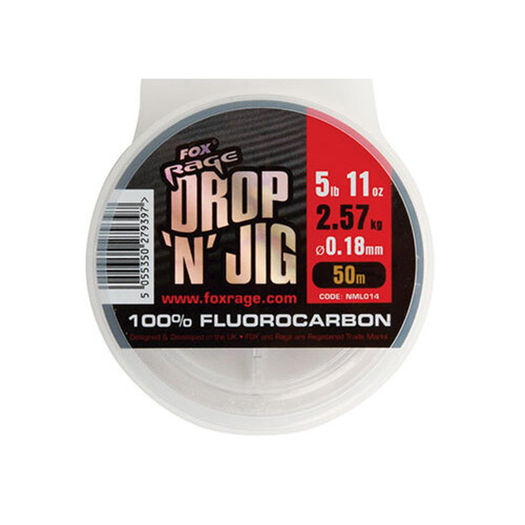 Fluorocarbono Fox Rage drop & jig 2.57kg / 5.67lb x 50m