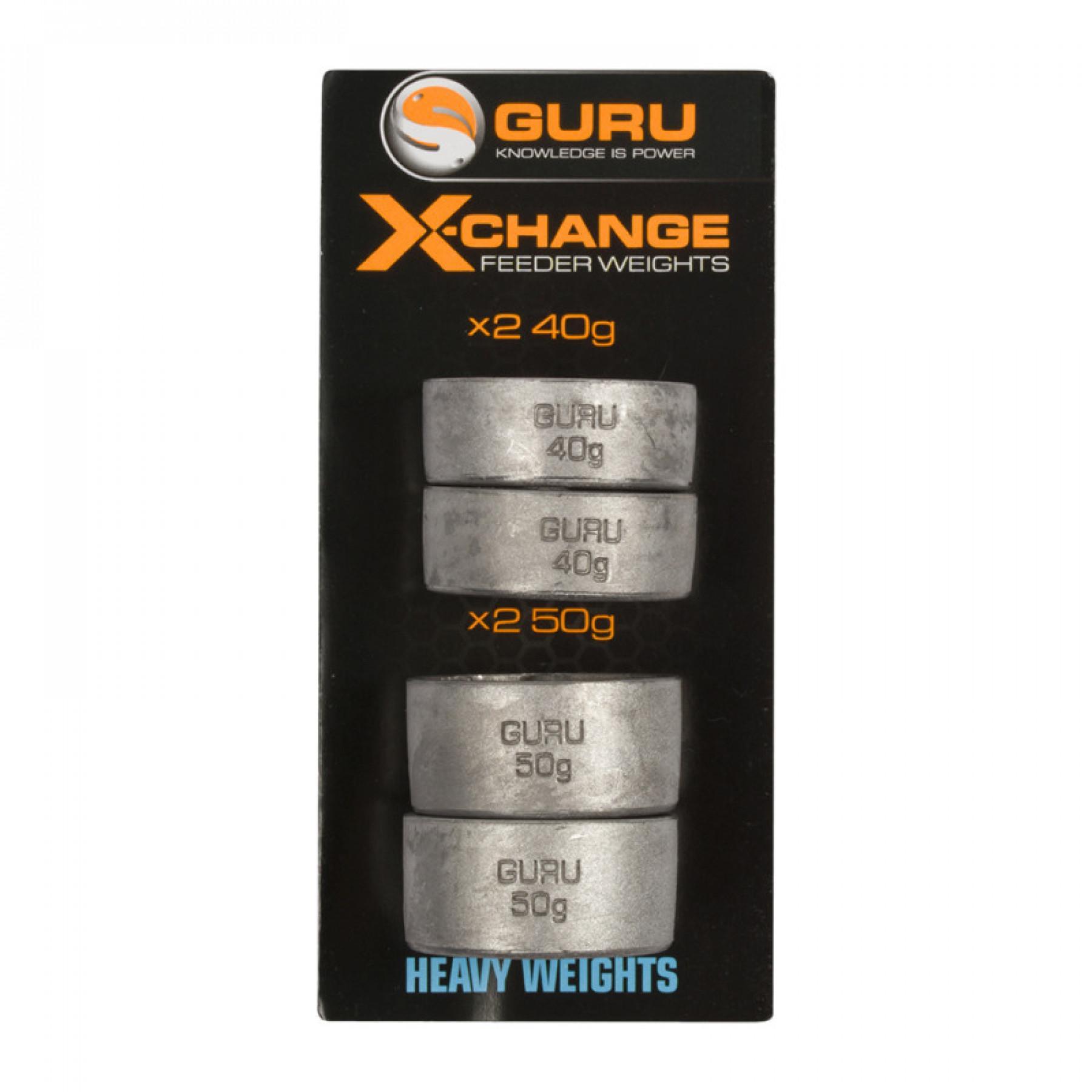Peso do carregador Guru X-Change Distance Feeder 2x40g 2x50g