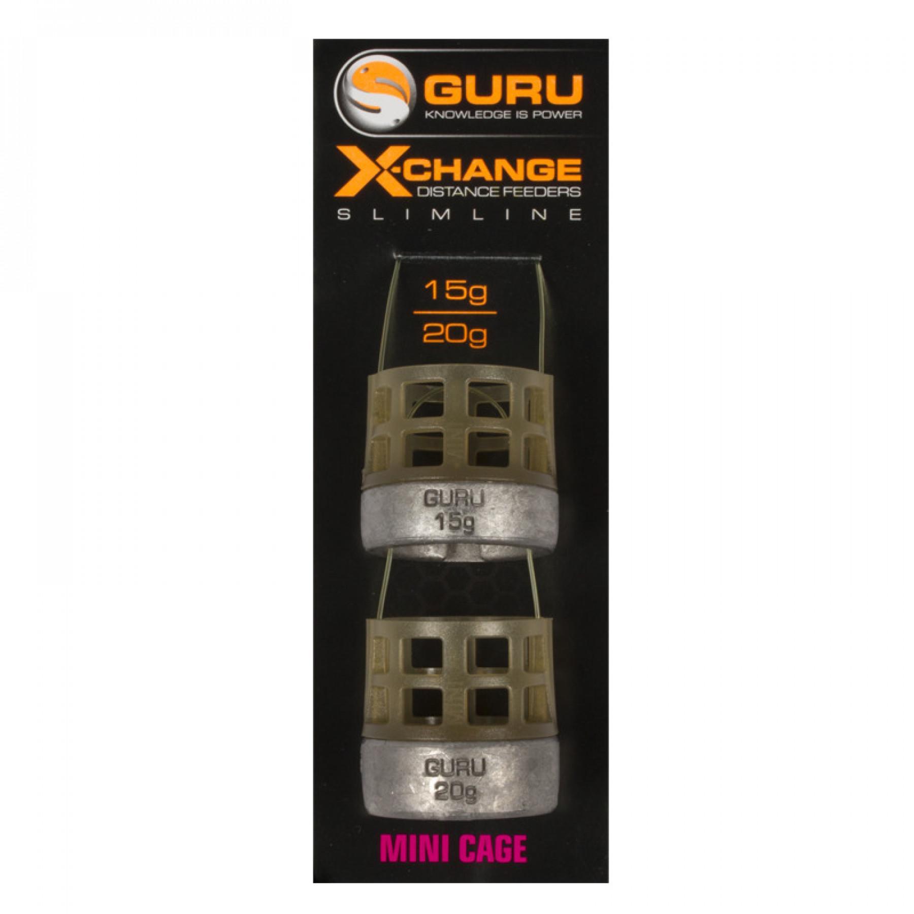 Alimentadores de gaiolas Guru Slimline X-Change Distance Feeder (25g et 30g)