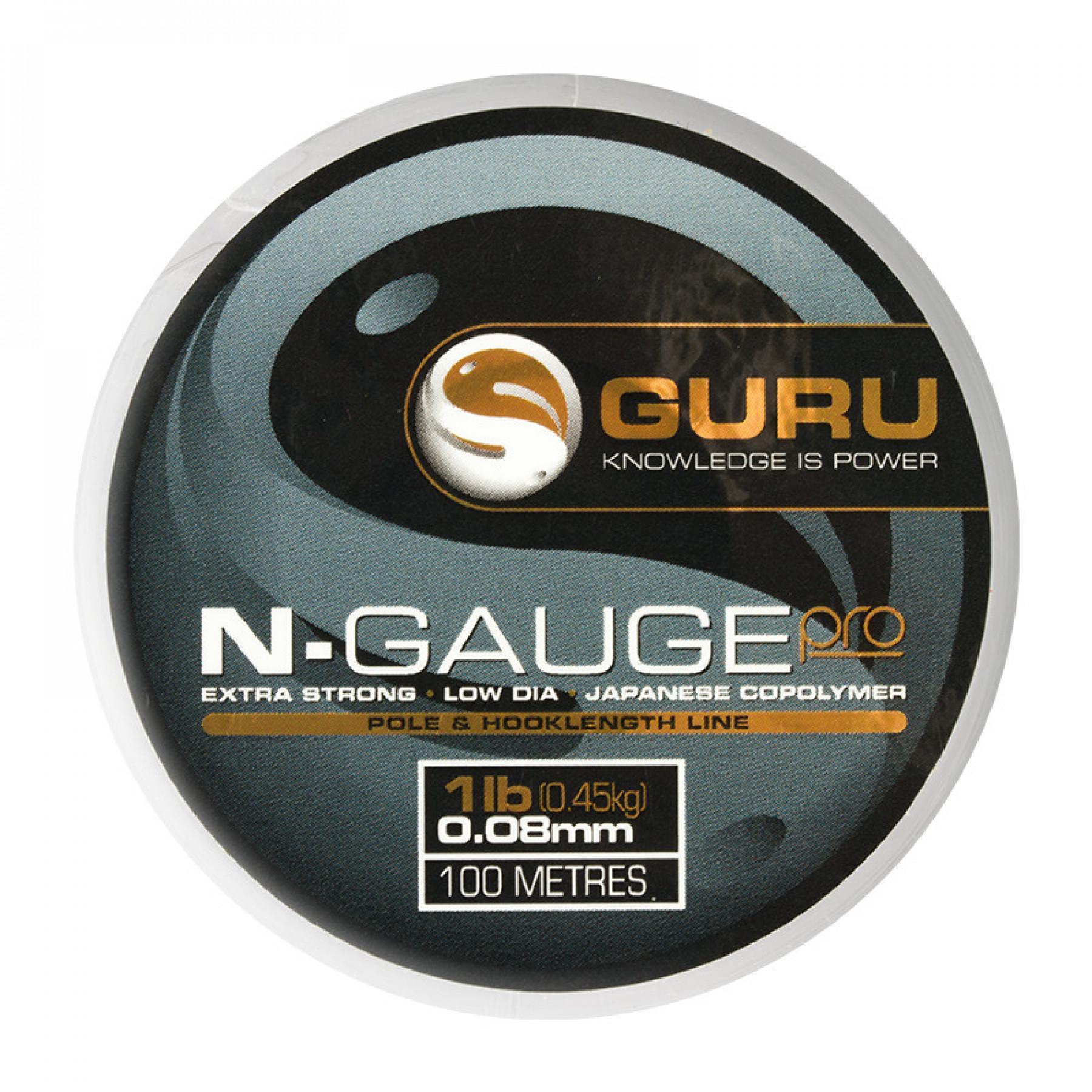 Linha especial de nylon Guru N-Gauge Pro (0,08mm – 100m)