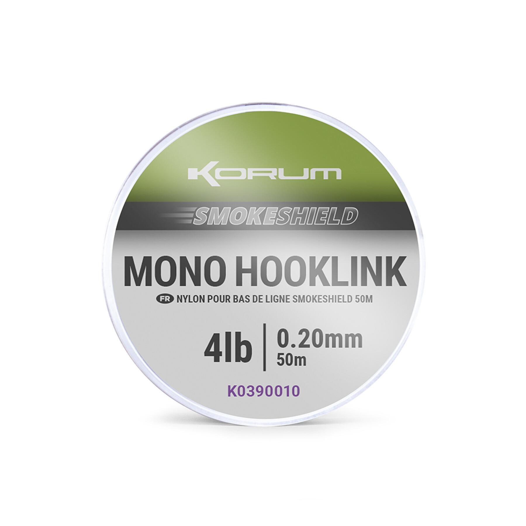 Ligação Korum smokeshield mono hooklink 0,23mm 1x5