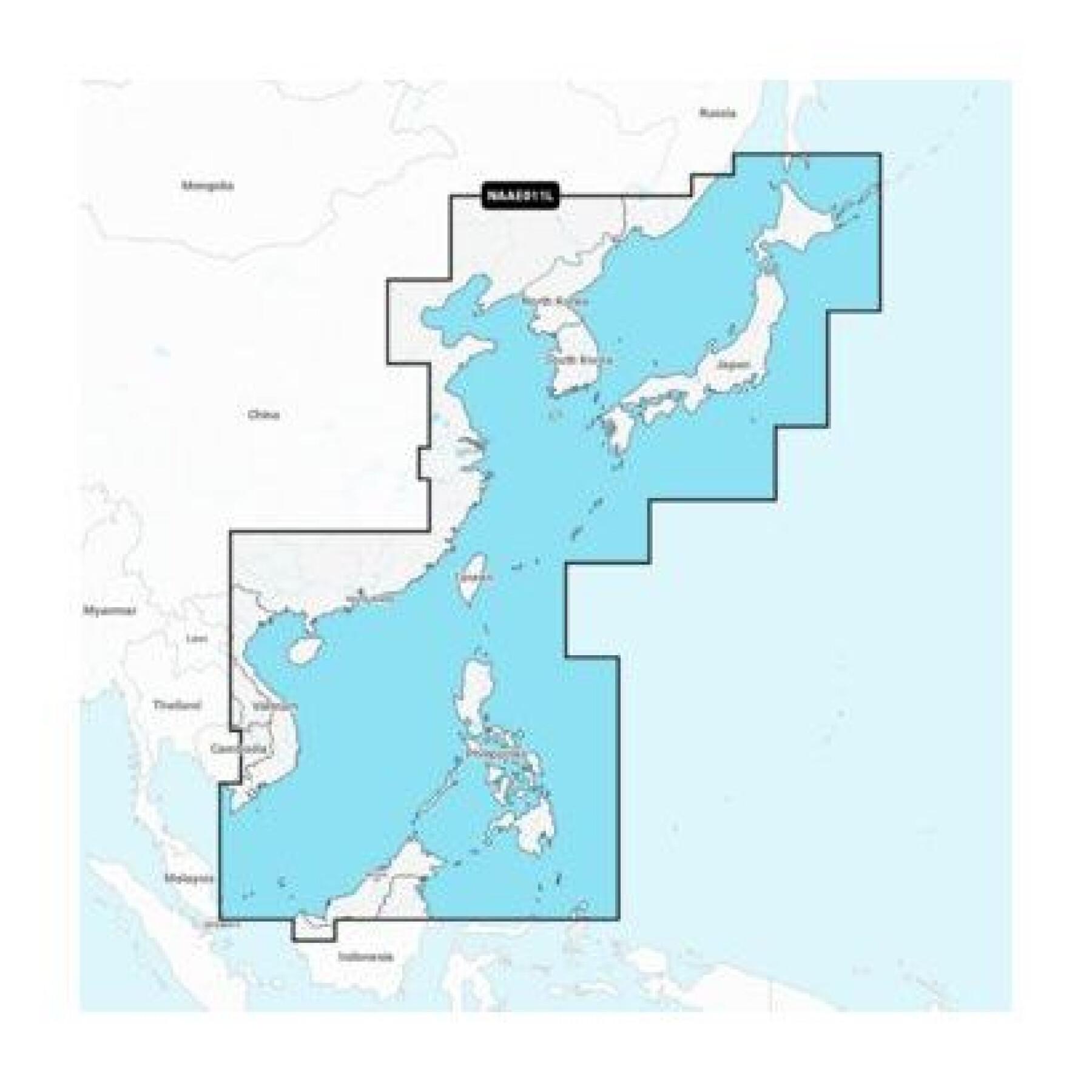 Mapa de navegação de chine e japon Navionics SD