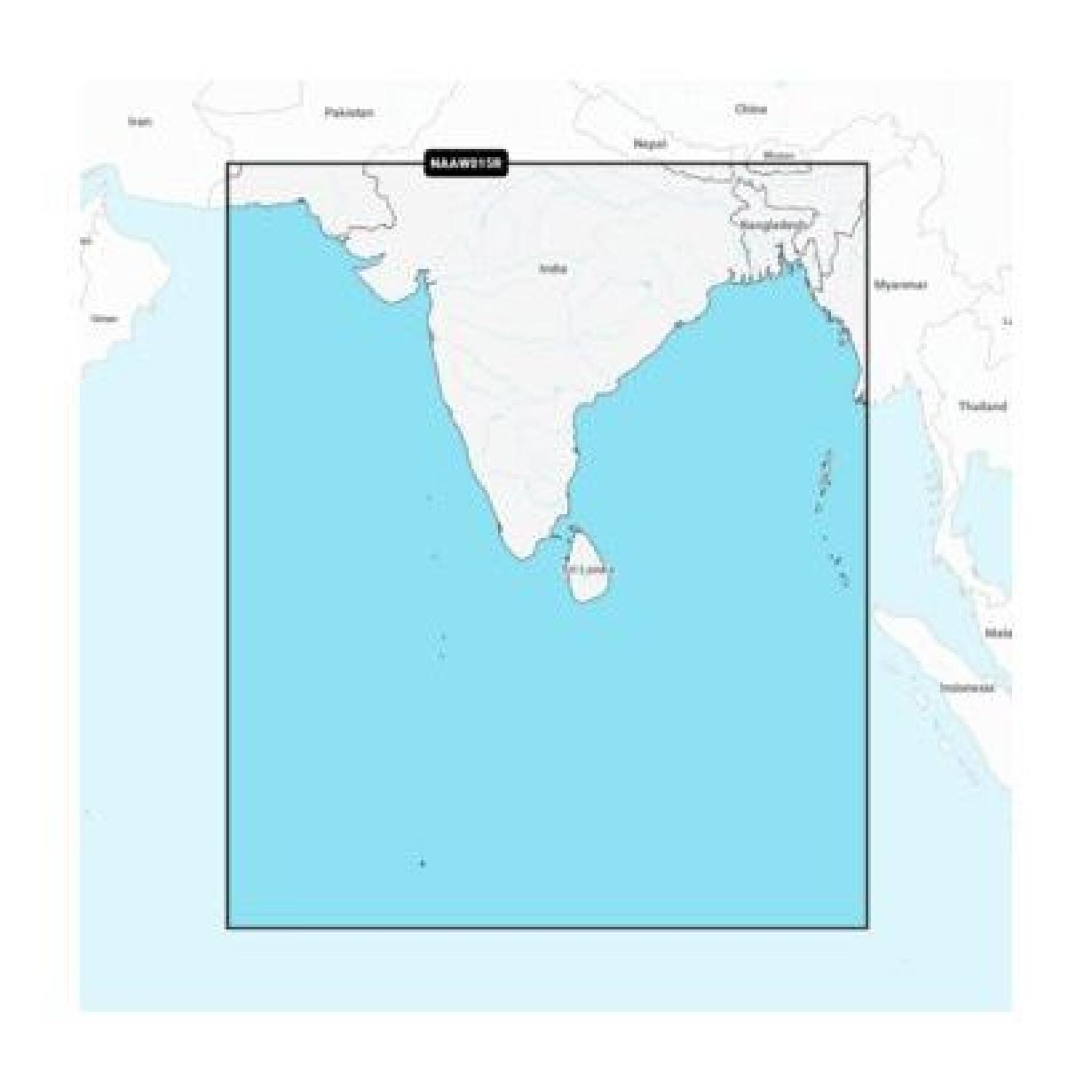 Mapa do subcontinente indiano Navionics SD