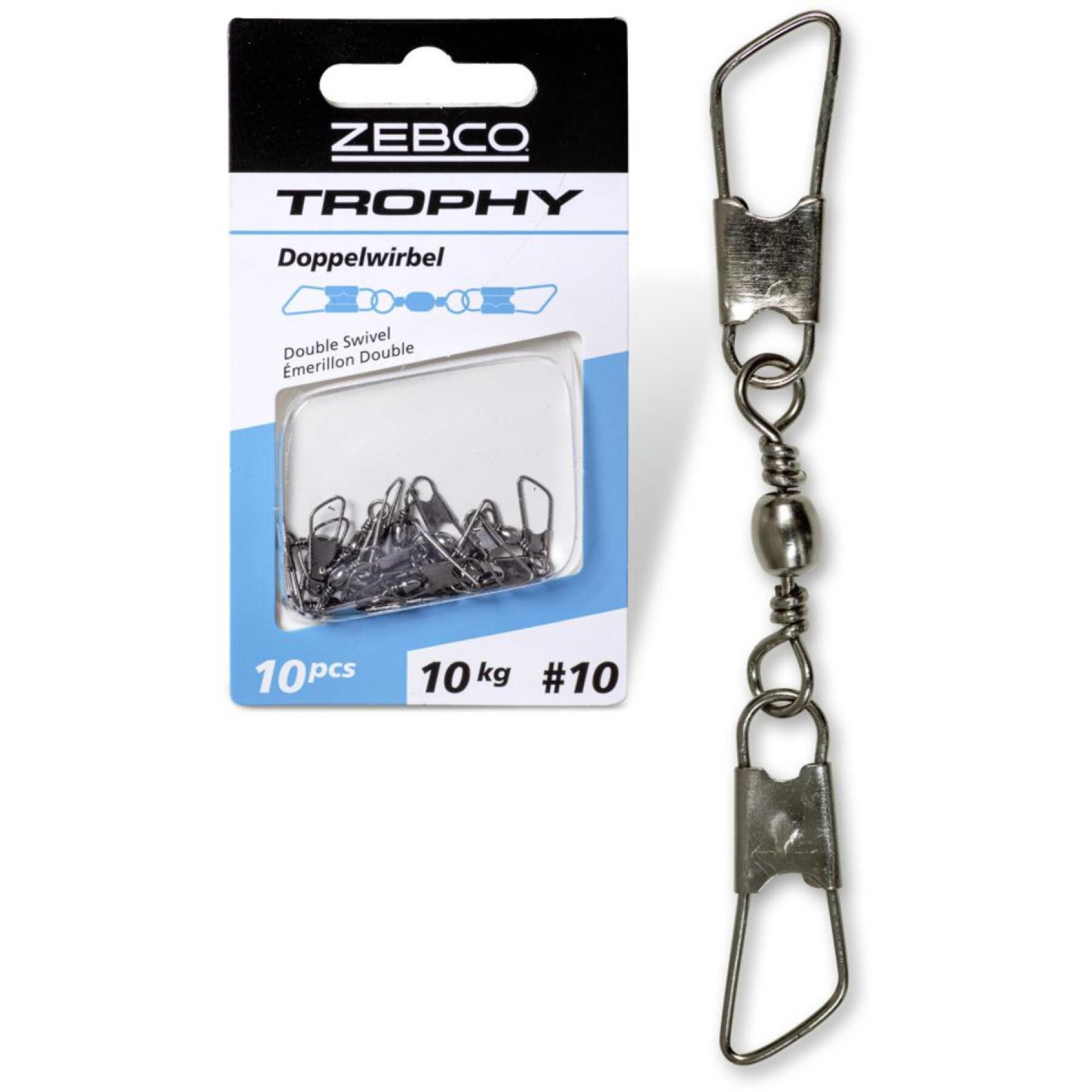 Embalagem de 10 articulações duplas Zebco Trophy