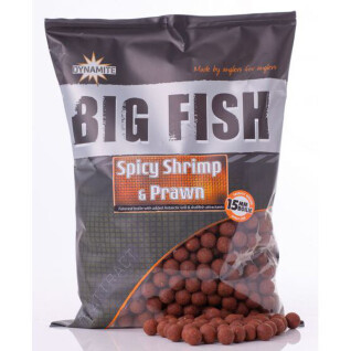 Fervejas densas Dynamite Baits Spicy shrimp/prawn 1 kg 15 mm