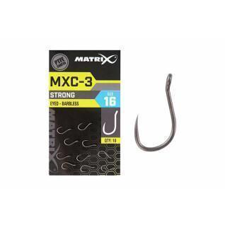 Anzóis sem barras Matrix MXC-3 Eyed (PTFE) x10