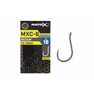 Anzóis sem barras Matrix MXC-6 Eyed (PTFE) x10