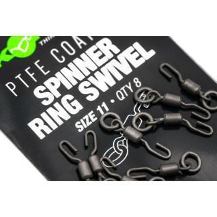 Giratório Korda PTFE Spinner Ring Swivels T11 (8pcs)