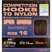 Ganchos de montagem Preston Competition 355 Hooks To Nylon Size 16